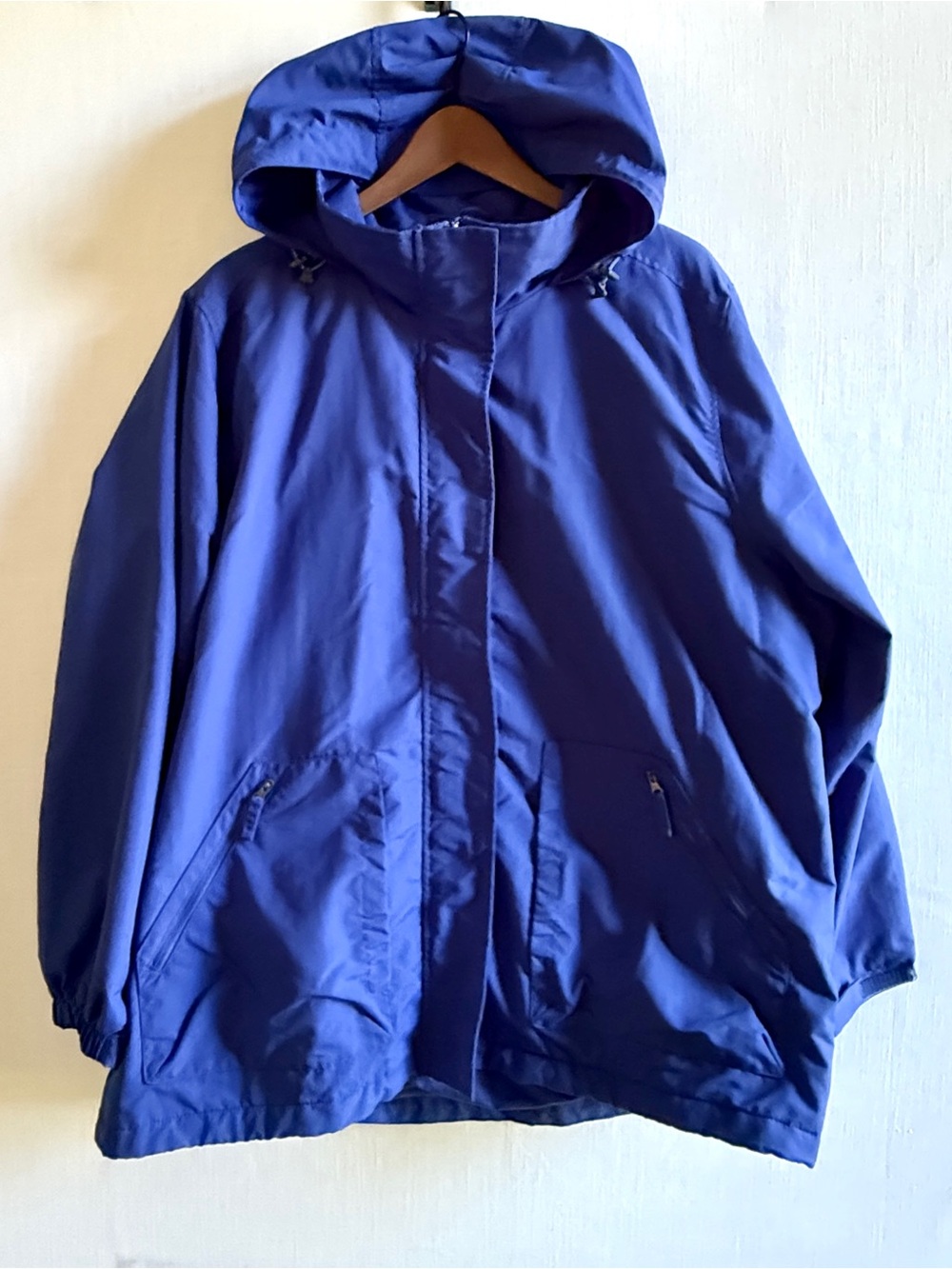 Lands’ End Outfitters Blue Fleece Lined Rain Jacket 2X